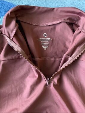 uarter-Zip Blazer Jacket in Dusty Rose by